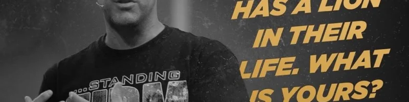 A man holding two water bottles in front of a quote.